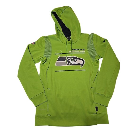 Nike Seattle Seahawks Green Dri-Fit NFL On Field Hoodie Sweatshirt Size S - Picture 1 of 7